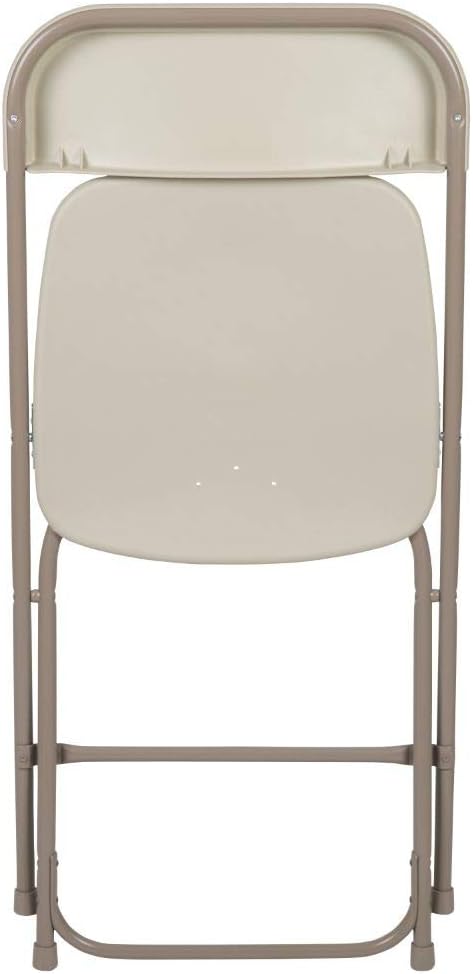 Flash Furniture Hercules™ Series Plastic Folding Chair - Beige - 2 Pack 650LB Weight Capacity Comfortable Event Chair-Lightweight Folding Chair