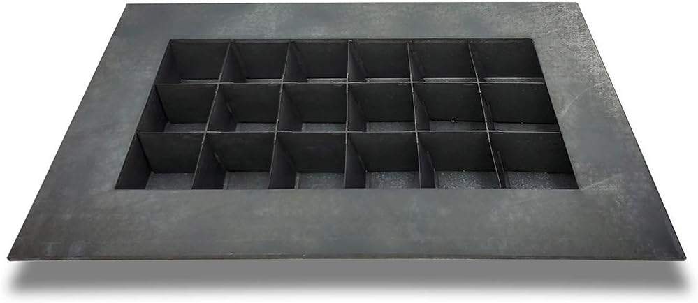 Modern Home Living Wall Galvanized Steel/Zinc Succulent Planter (Black Zinc, 18 Pocket)