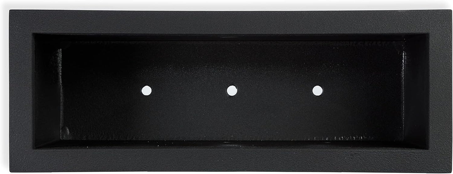 PolyStone Milan Tall Modern Outdoor/Indoor Rectangular Trough Planter, 46" L X 17" W X 19" H, Lightweight, Heavy Duty, Weather Resistant, Polymer Finish, Commercial and Residential (Black)