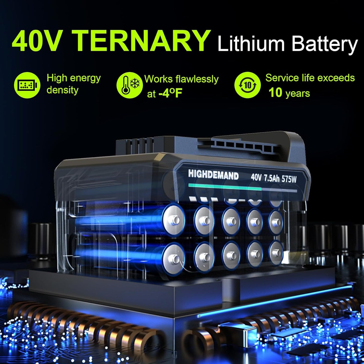 Leaf Blower Cordless with Battery - 40V Powerful Electric Leaf Blower, 600CFM &180MPH and Variable-Speed with 7.5Ah Battery and Charger for Lawn Care, Patio, Dust, Blowing Leaves (Orange)