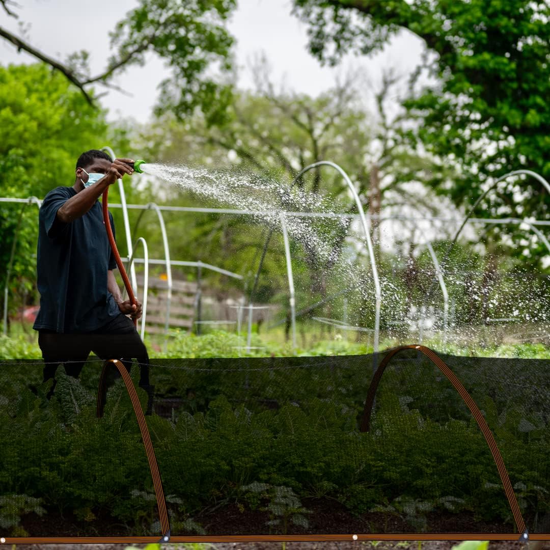 QLOFEI 60-70% Shade Cloth with Grommets, Sunblock Shade Sail Mesh Tarp for Plant Greenhouse, Easy to Hang Neting Cover for Patio Kennel Chicken Coop Lawn Garden, 6x8 FT