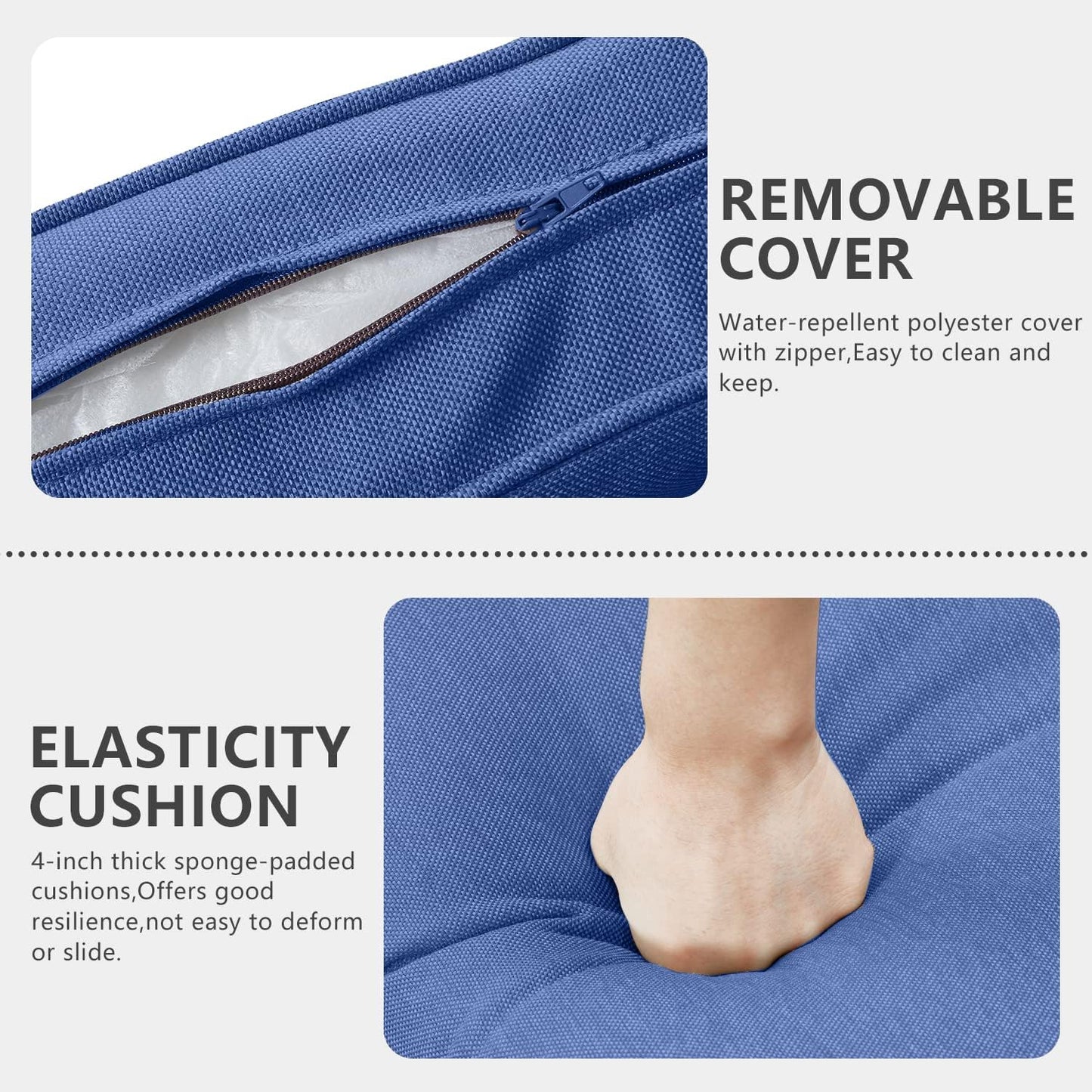 HUMMUH 9 Piece Patio Furniture PE Wicker 6-Seater Outdoor Sectional Sofa Patio Swivel Chairs,Outdoor Chairs with Ottomans Side Table for Porch,Garden,Backyard,Deck