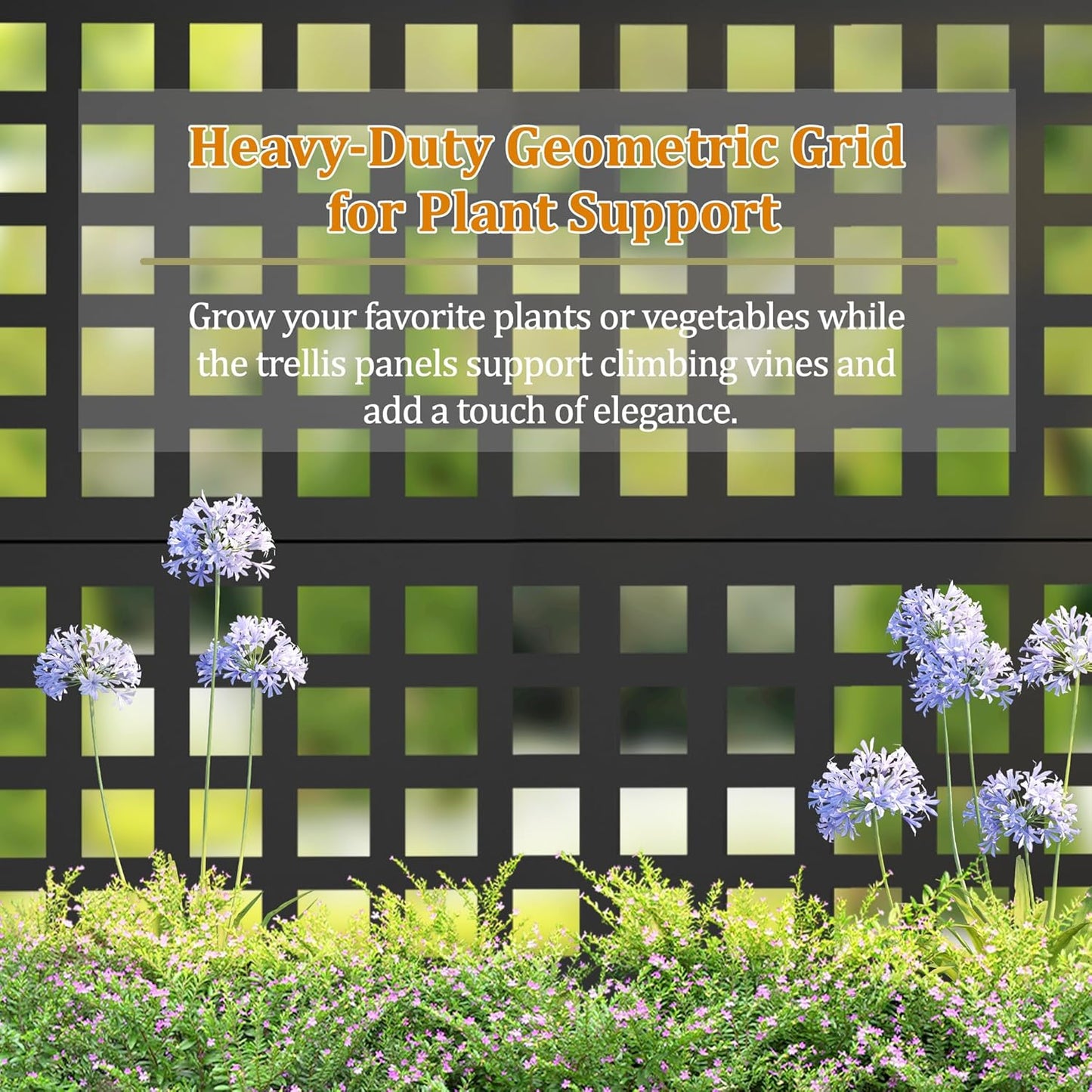 Metal Planter Box with Trellis, Heavy-Duty Raised Garden Bed for Climbing Plants, Drainage Hole, Outdoor Planter Box with Privacy Screen,47''L×16''W×71''H