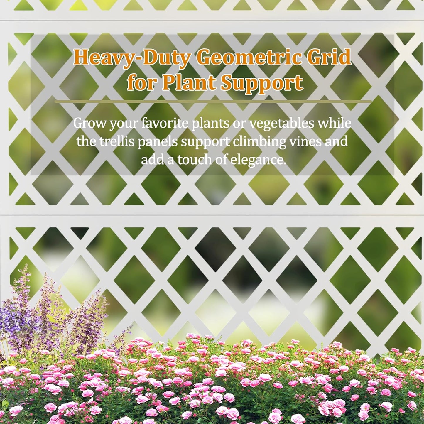 Metal Planter Box with Trellis, Heavy-Duty Raised Garden Bed for Climbing Plants, Drainage Hole, Outdoor Planter Box with Privacy Screen,47''L×16''W×71''H