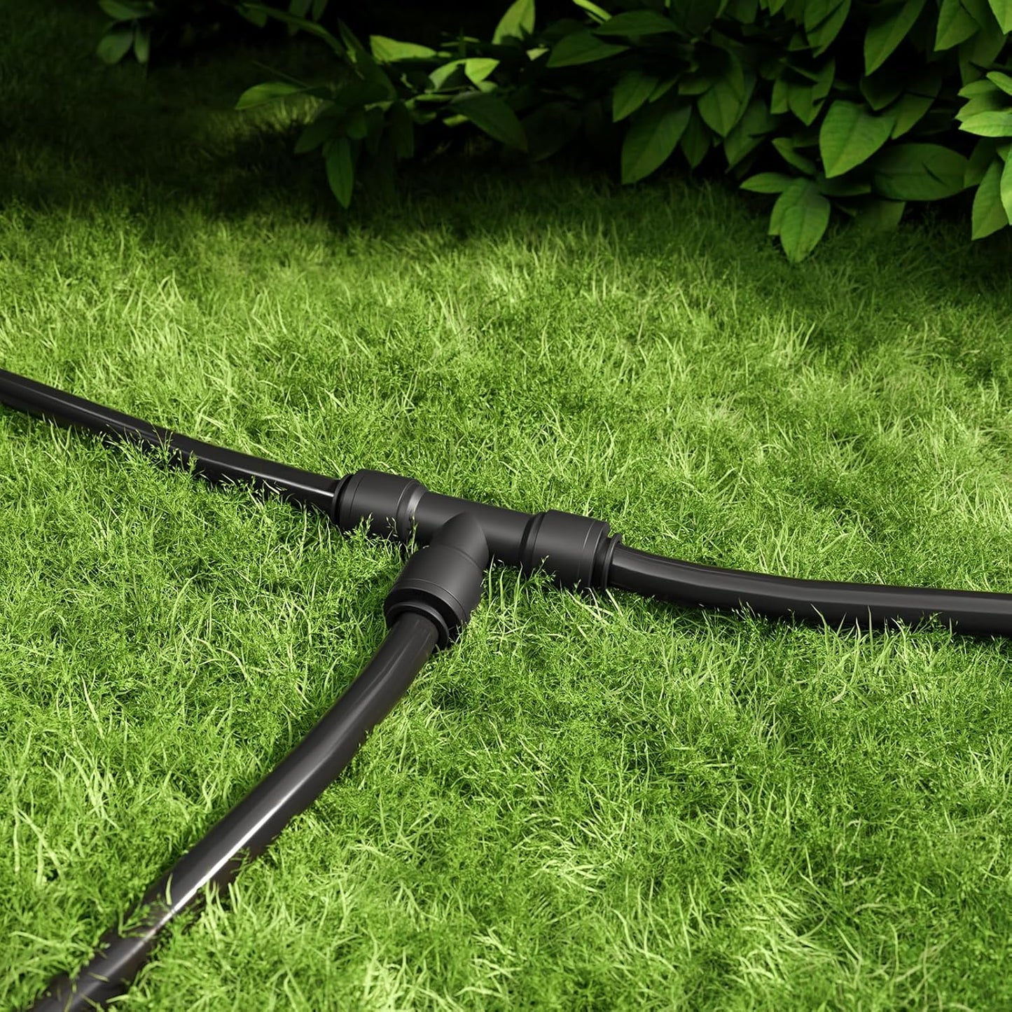 MIXC Quick Connect 1/4" Drip Irrigation Tee Connectors, Universal Barbed Fittings for 1/4" Tubing, Leak-Free Solution for Sprinkler & Drip Systems, 15 Pack