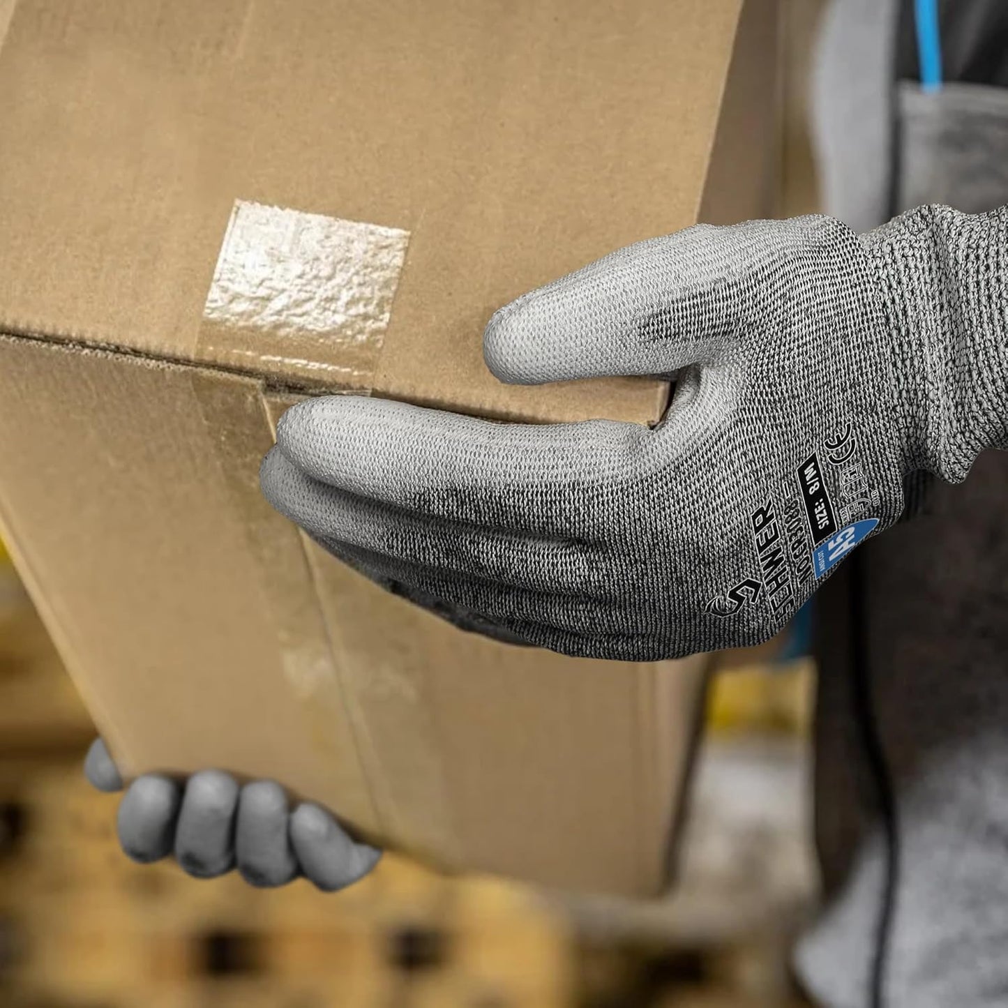 Schwer 240 Pairs ANSI A5 Cut Resistant Work Gloves, Cut Proof Gloves with PU Coating, Used for Metal Fabrication, WoodWorking, Construction, Non Slip, Durable, M, CR3088