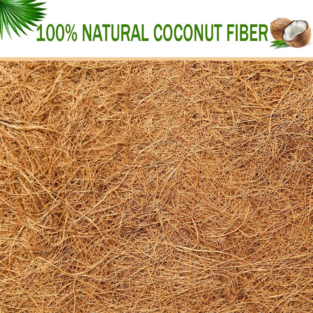 bboUod 2 pcs Garden Coconut Planter Liners Preformed Window Box Liners Natural Trough Coco Liner Coir Mats (24 inch)