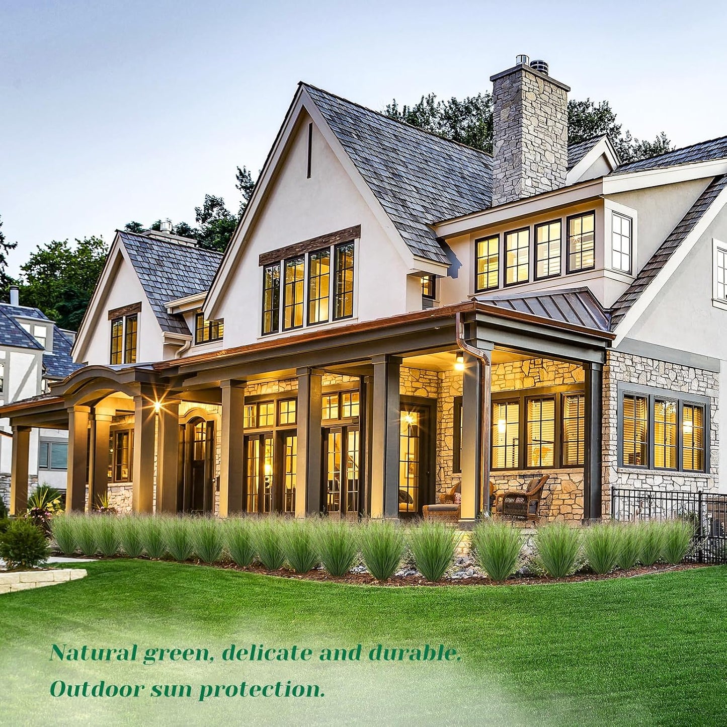 48Pcs Artificial Grass Plants Faux Shrubs Wheat Grass Fake Tall Grass Plants for Outdoor Decor Greenery Stems Weed for Room Indoor Home Decor(Green Red Tail