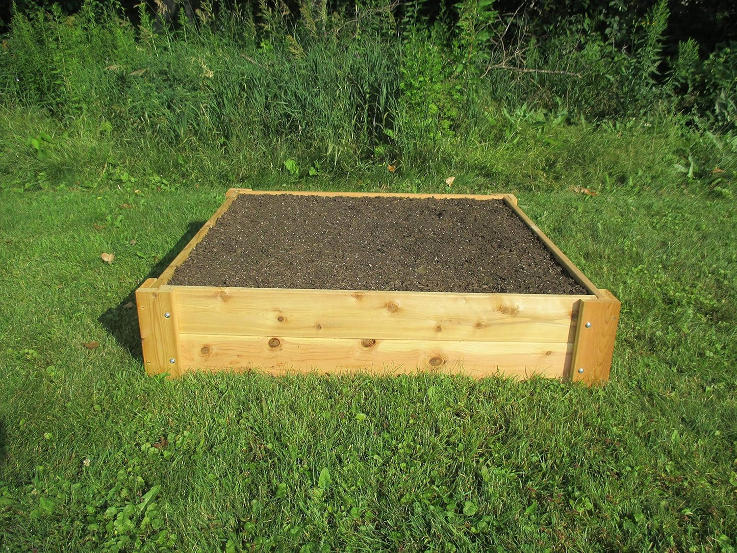 Infinite Cedar Premium Cedar Raised Garden Bed - 1" Thick Wood (4' x 4' x 11" H)