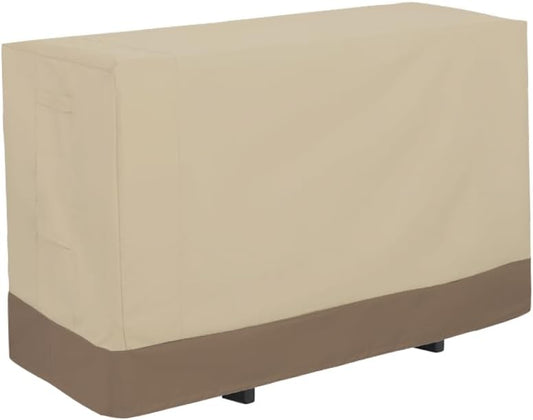 Outdoor Slim-Fold Cook Station Cover Waterproof Heavy Duty Portable Outdoor Folding Grill Table Cover, Beige