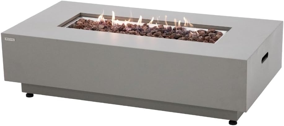 Westwood 50” Propane Fire Pit Smokeless Firepit Outdoor Gas Fire Pit for Outside Patio Firepit Table Includes Rain Cover Converter Kit Lava Rocks Lid CSA Certified