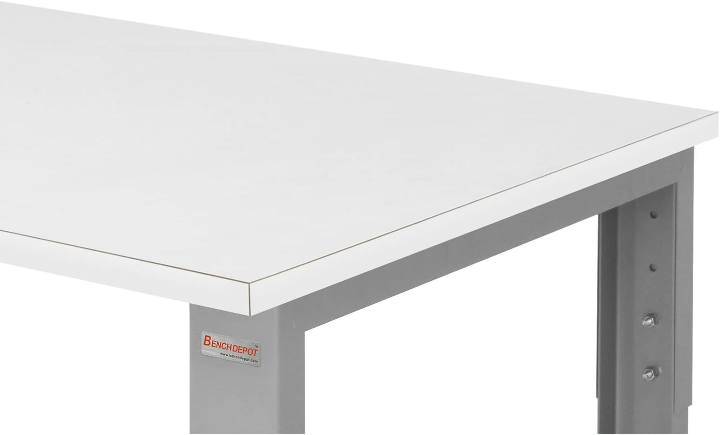 Table & Workbench: 1" Thick Laminate Top, Height Adjustable Bench - 24" D x 48" L x 30" - 36" H - by BenchPro
