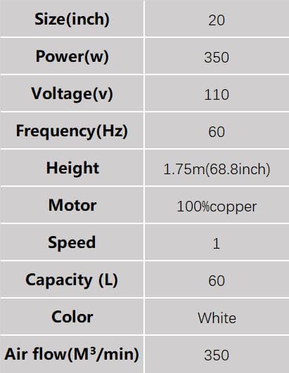 LI-GELISI High Power Misting Fan – All Metal With 1250 Sq Ft Cooling & 13 Gal Tank (White 550W/20 inches)