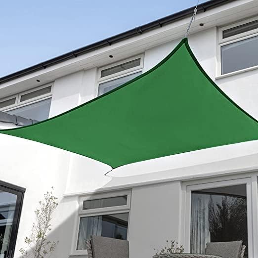 KANAGAWA 21'X22' Dark Green Custom Size Sun Shade Sail Rectangle UV Block Canopy Cover for Patio Backyard Lawn Garden Outdoor (Customized Available)
