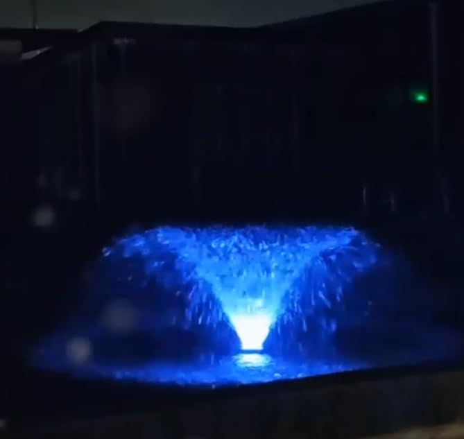RGB LED Pond Fountain Aerator,with Color-Changing Light Show, 10000 GPH Floating Aerating Pump, 35ft Power Cord, Time Control, Perfect for Ponds & Lakes (RGB)