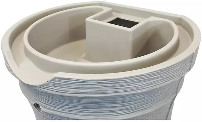 Impressions Corsican Rain Barrel, 50 Gallon, Decorative Textured Design, Sandstone (2 Pack)