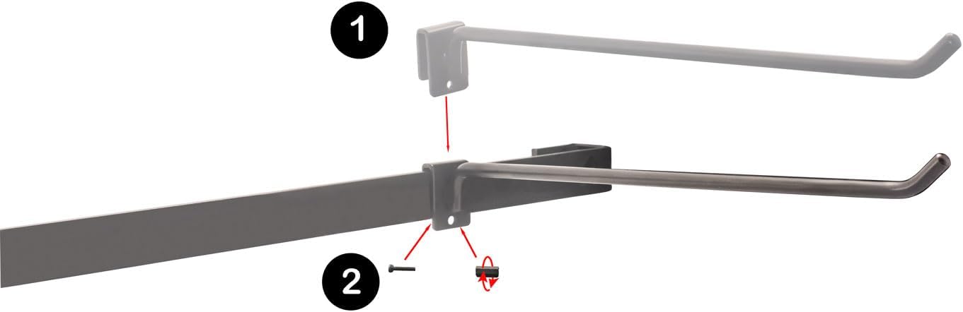 KINOMI Power Tool Holder Drill Holder, Distance between Hooks Adjustable, Drill Tool Storage Rack Organizer Metallic Tool Hanger Shelf for Garages, Tool Sheds, Basements, Gardens, Art and Craft Rooms