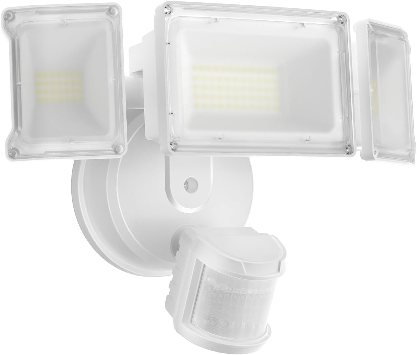 Olafus 75W Motion Sensor Outdoor Lights, 7000lm Motion Flood Light Dusk to Dawn, IP65 Waterproof LED Security Floodlights, 6500K Motion Detector Lights for Outside, White