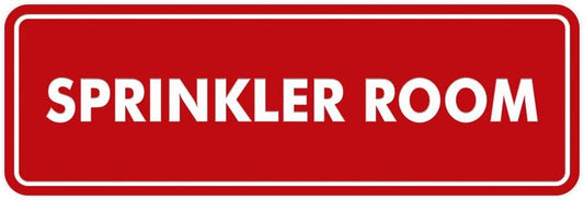 Signs ByLITA Standard Sprinkler Room Sign (Red) - Large