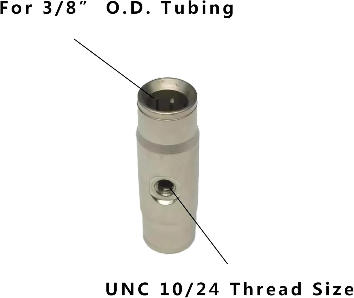 Push to Connect Fittings for High Pressure Misting System, 3/8" Misting Nozzle Connectors, Brass Slip-lock Connectors for 3/16" Threaded Mister Nozzles 5 pcs