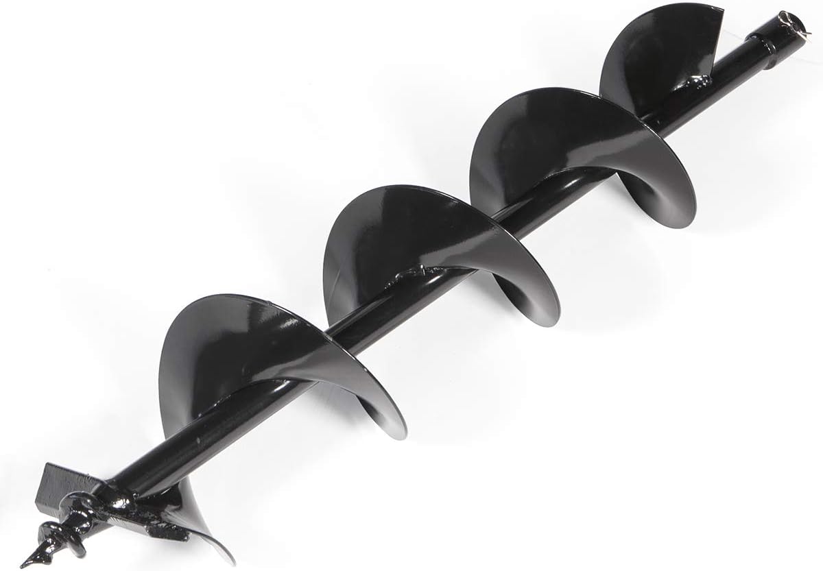 XtremepowerUS Replacement Auger Bit 6" inch for Post Holes Earth Digger Planting Drill Fence Hole Maker Machine Shaft Size 3/4"