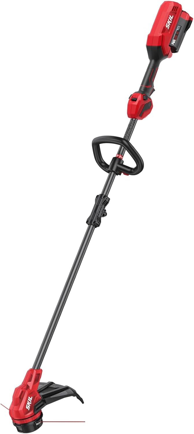 SKIL Brushless 40V 14" String Trimmer and 460CFM Blower Combo Kit Including 2.0Ah Battery and 60W Charger-CB1400C-11