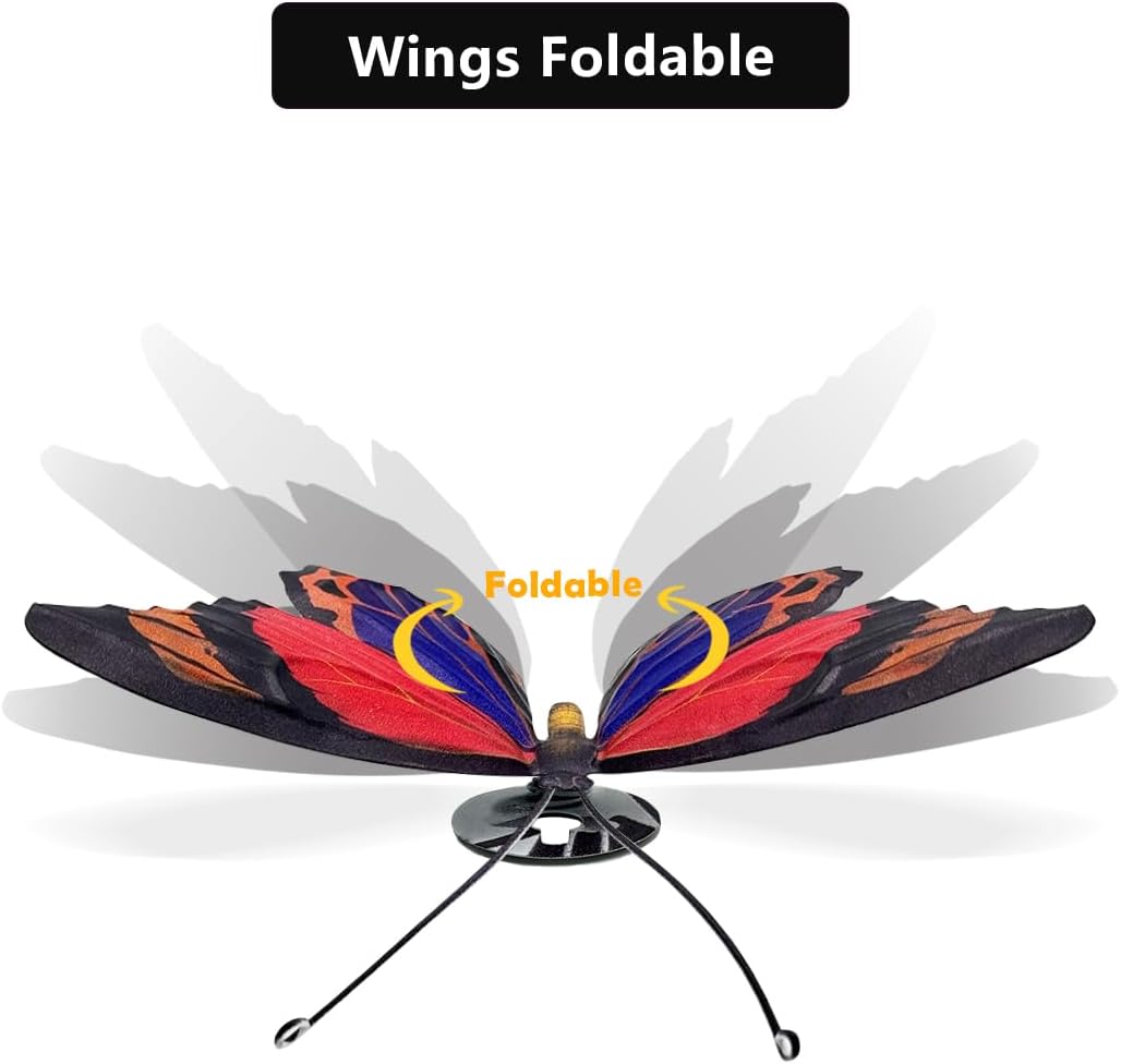 EOORAU Metal Butterfly Wall Art Outdoor Decor - 5 Pack Metal Butterflies Wall Sculpture Hanging Decor for Home Yard Patio Garden Decoration, Gifts for Mom Friends