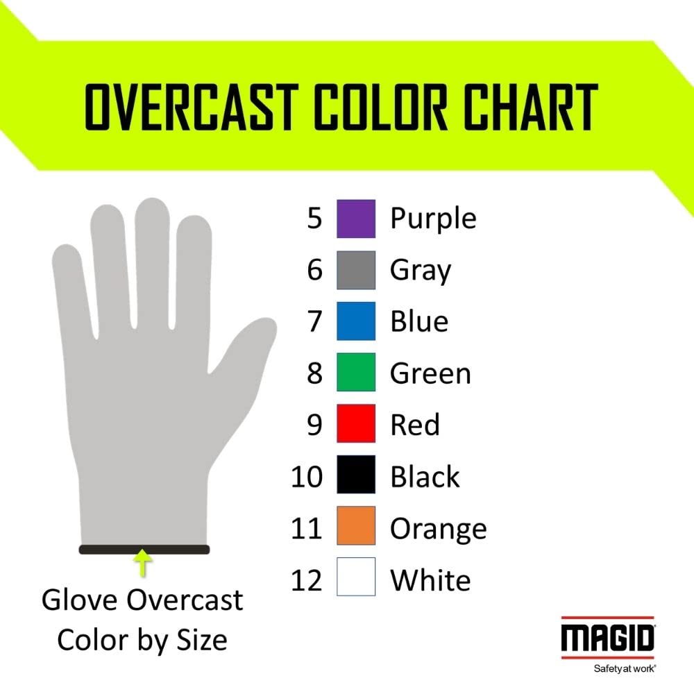 MAGID D-ROC ANSI A4 AeroDex Polyurethane Palm Coated Work Gloves, 1 Pair, Size 11/2XL, GPD482