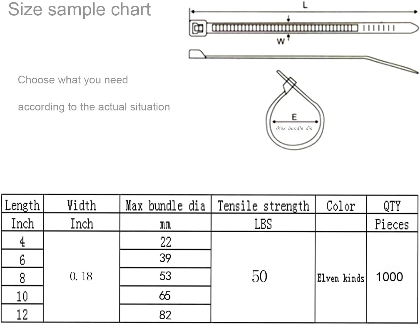 XINGO 1000 PCS Green Zip Ties 8 Inch, 60 LBS Tensile Strength, Self-Locking Nylon Plastic Nylon PA66 Wire Ties for Indoor and Outdoor Use
