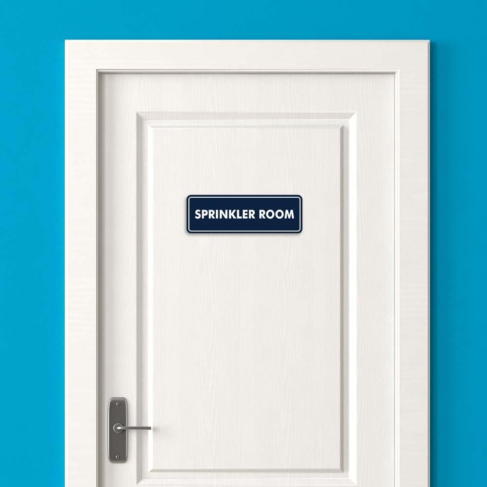 Signs ByLITA Standard Sprinkler Room Sign (Black Gold) - Medium 2 Pack