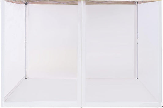 10'x10' Mosquito Netting for Patio with Zipper, Outdoor Replacement Mesh Sidewall Netting for Porch/Patio/Canopy/Gazebo (Mosquito Netting Only, White)