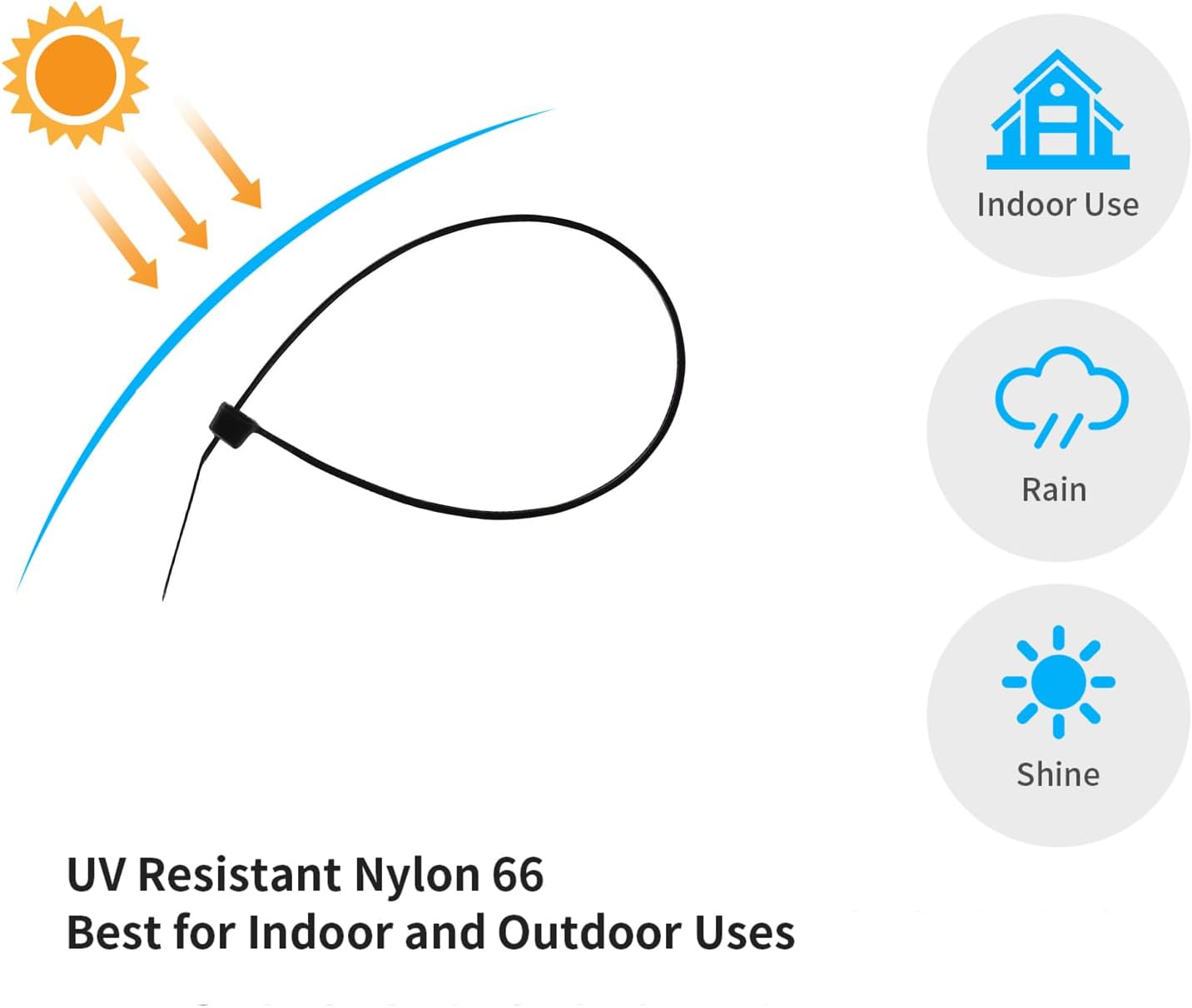 12 Inch Zip Ties Red 1000 PCS, 50 Lbs- Heavy Duty Tensile Strength, Nylon PA66 UV Resistant Cable Ties for Indoor and Outdoor Use - Ideal for object bundling and fastening