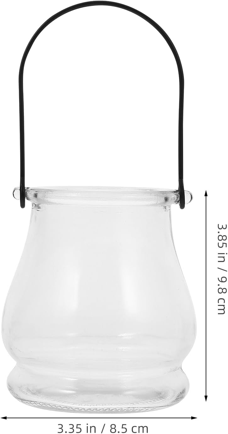 Cabilock Candle Holder Hanging Tealight Holder: 16pcs Glass Air Plant Succulent Vase Hanger Plant Terrariums Glass Orbs Air Plants for Party Wedding Centerpiece