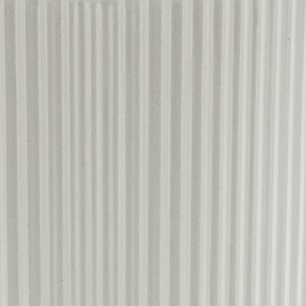 Amazon Basics Fluted Ceramic Round Planter, 10 in, White