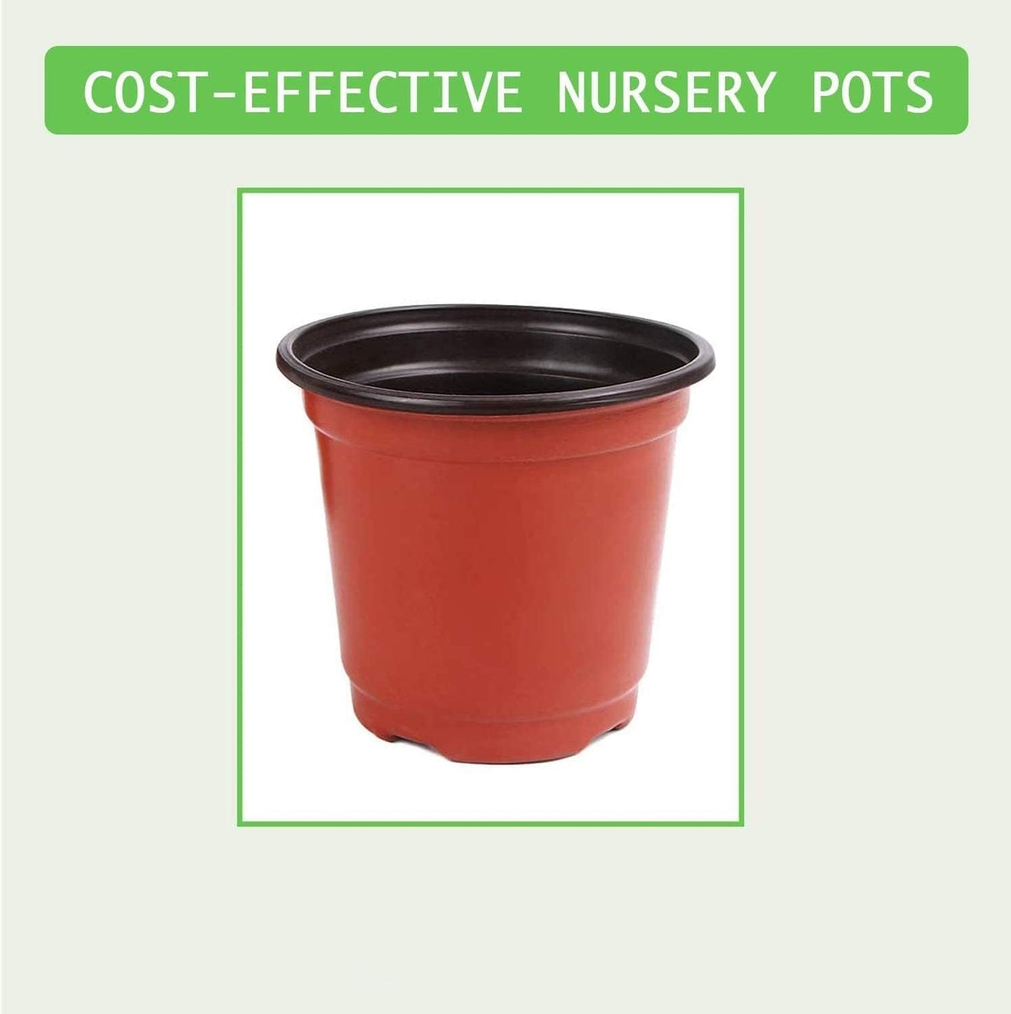 Augshy Plant Pots,40 Pcs 4" Plastic Plant Nursery Seed Starting Pots Nursery Pots for Succulent Seedling Cutting Transplanting