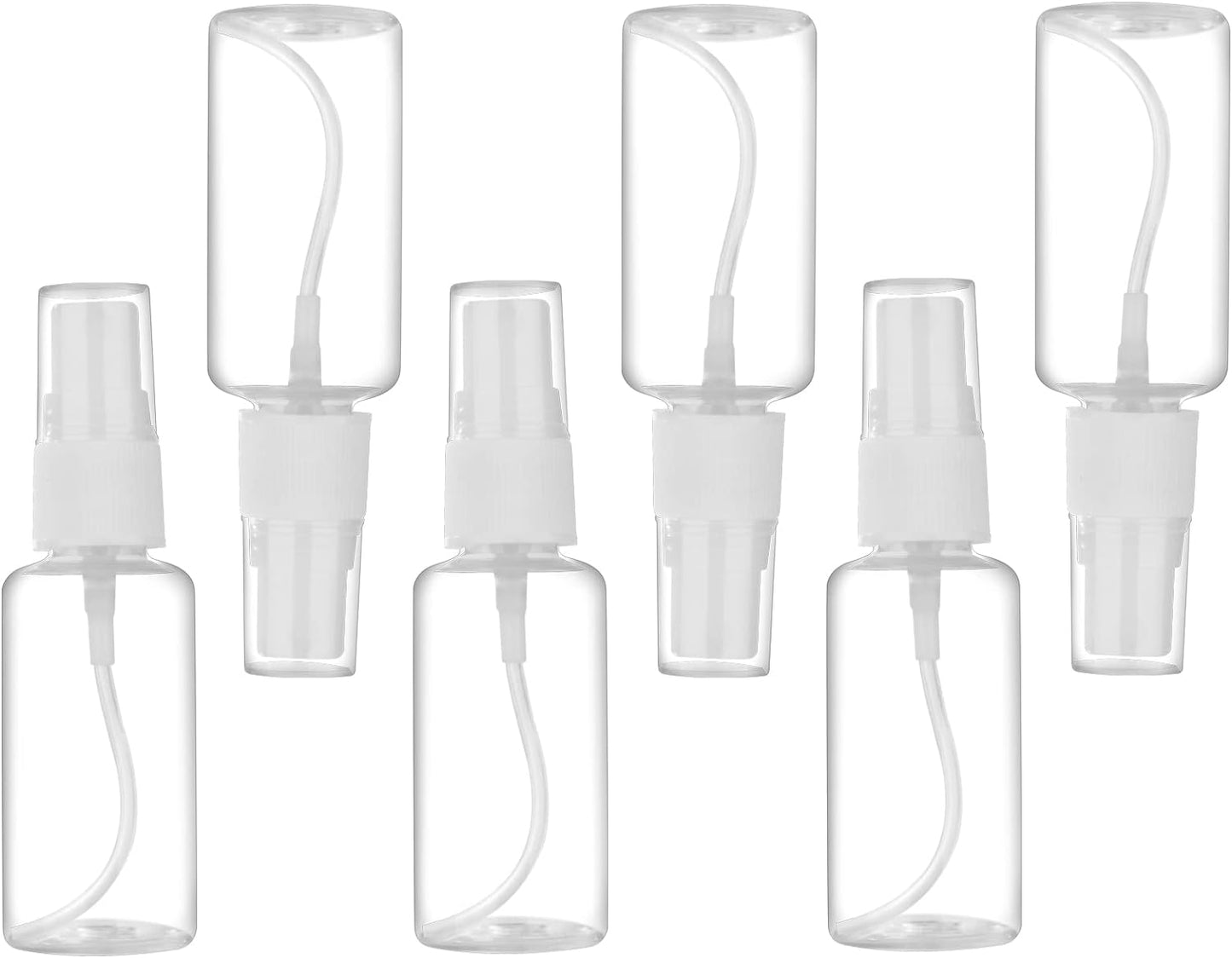 Spray Bottle, 1oz/30ml Small Plastic Fine Mist Spray Bottles, Mini Empty Travel Bottles with Funnels and Labels 6 Pack