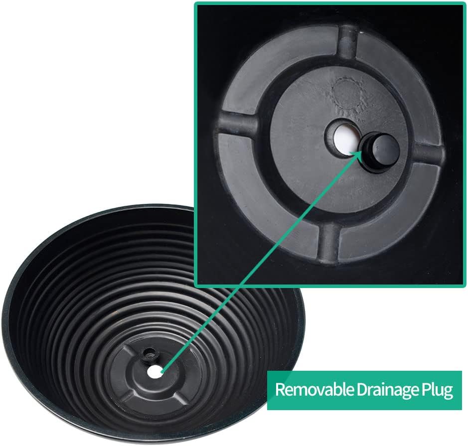 2 Pack 10 Inch Plant Pots,Durable Decorative Flower Pots Planters with Drainage Hole for Indoor and Outdoor Plants,Flowers,Succulents, White