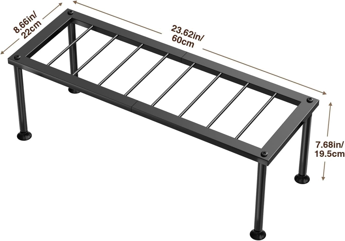 1 Tier Plant Stand: Ladder Plant Holder - Metal Flower Pot Stand - Heavy Duty Flower Rack for Living Room Patio Garden Corner Balcony and Courtyard.