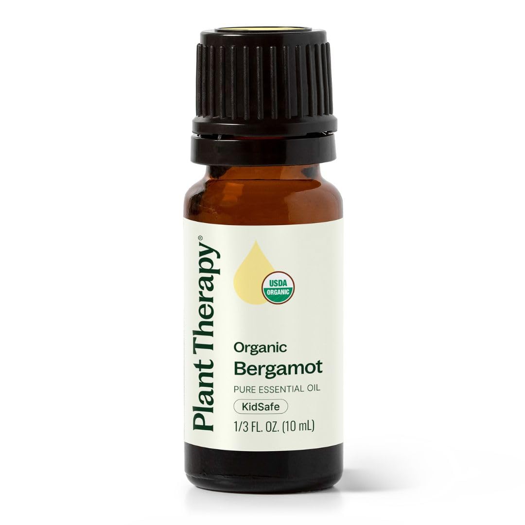 Plant Therapy Organic Bergamot Essential Oil 10 mL (1/3 oz) 100% Pure, Undiluted, Therapeutic Grade