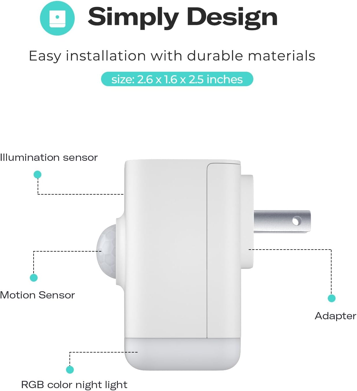 THIRDREALITY Multi-Function Night Light, Zigbee Repeater, 3-in-1 Combines a Motion Sensor, a Illumination Sensor and RGB Color Night Light, 1-100% Adjustable Brightness, Zigbee hub Required