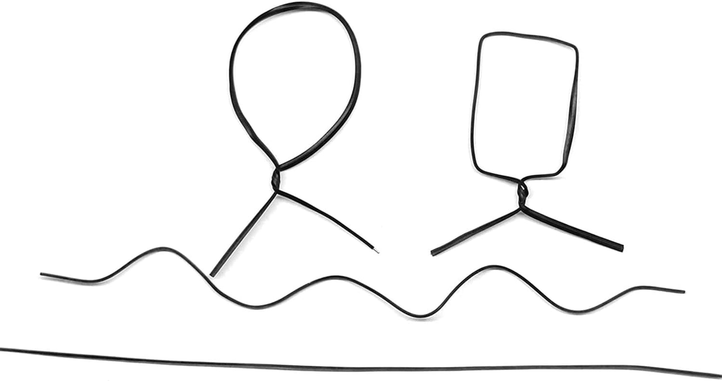 1000 pcs 10 inch Black Cable Twist Ties Plastic Twist Ties with Rugged Metal Innercores Reusable Fastening Cable Cord Wire Ties