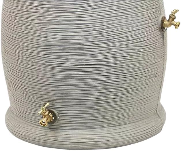 Impressions Corsican Rain Barrel, 50 Gallon, Decorative Textured Design, Sandstone (1 Pack)