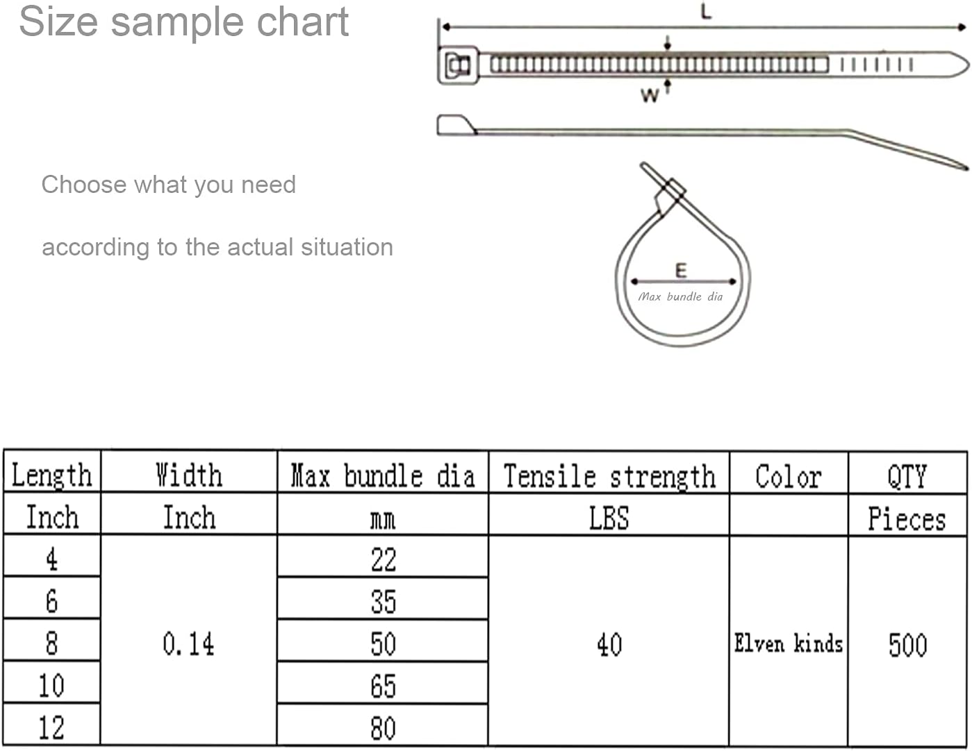 XINGO Nylon Cable Zip Ties Self Locking Plastic Wire Ties with 40 Lbs Tensile Strength for Indoor and Outdoor 12 Inch 500 Pack Green
