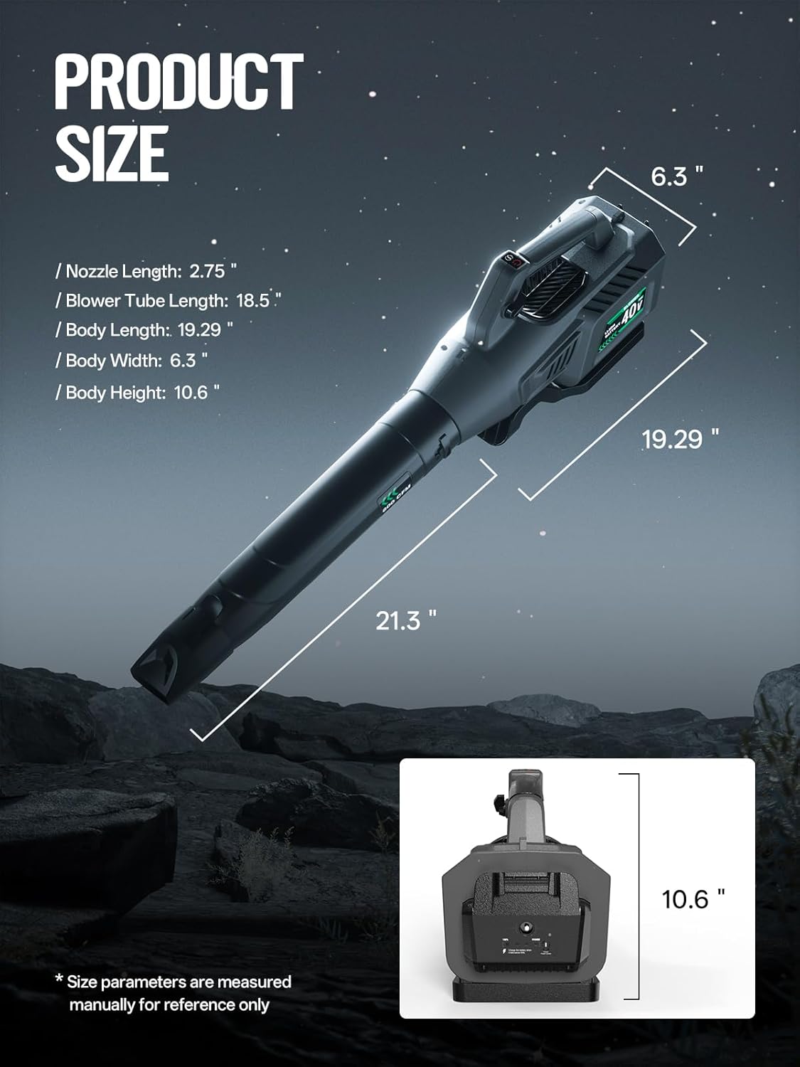 Leaf Blower Cordless, 40V 600CFM &180MPH Electric Leaf Blower with 5.0Ah Battery, Fast Charger and Extension Tube for Blowing Leaves Snow for Yard Garden Lawn Care, Grey