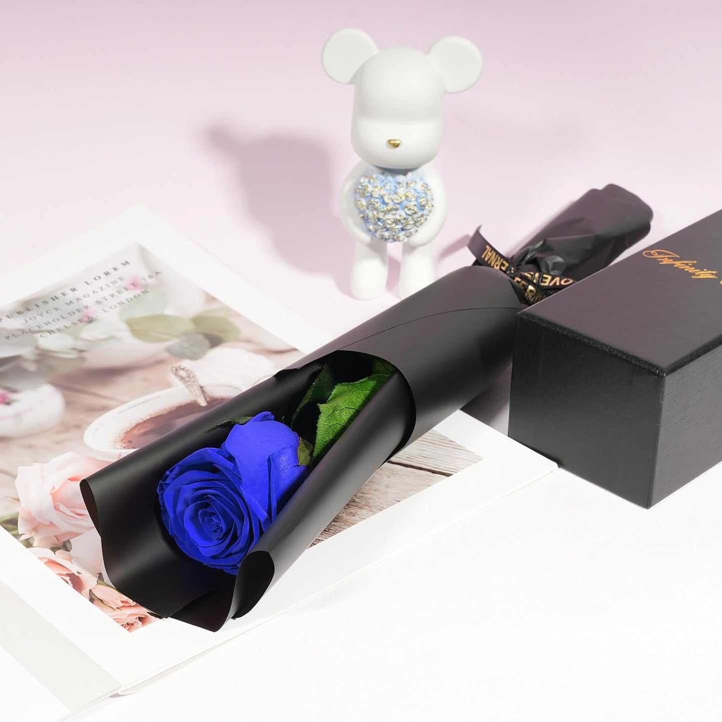 Yamonic Preserved Flowers Rose Gifts for Women, Mothers Day Rose Flowers Gifts for Mom, Real Flower Birthday Mom Gifts for Grandma, Wife, Girlfriend Gifts for Christmas, Valentine's Day, Anniversary