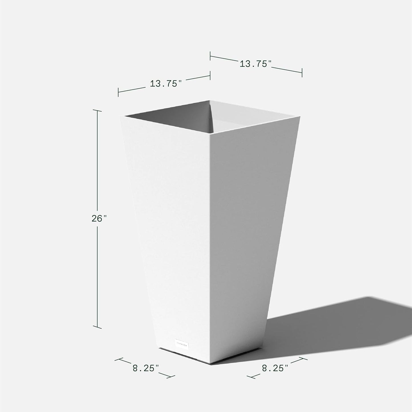 Veradek V-Resin Indoor/Outdoor Taper Planter (26 inch, White)