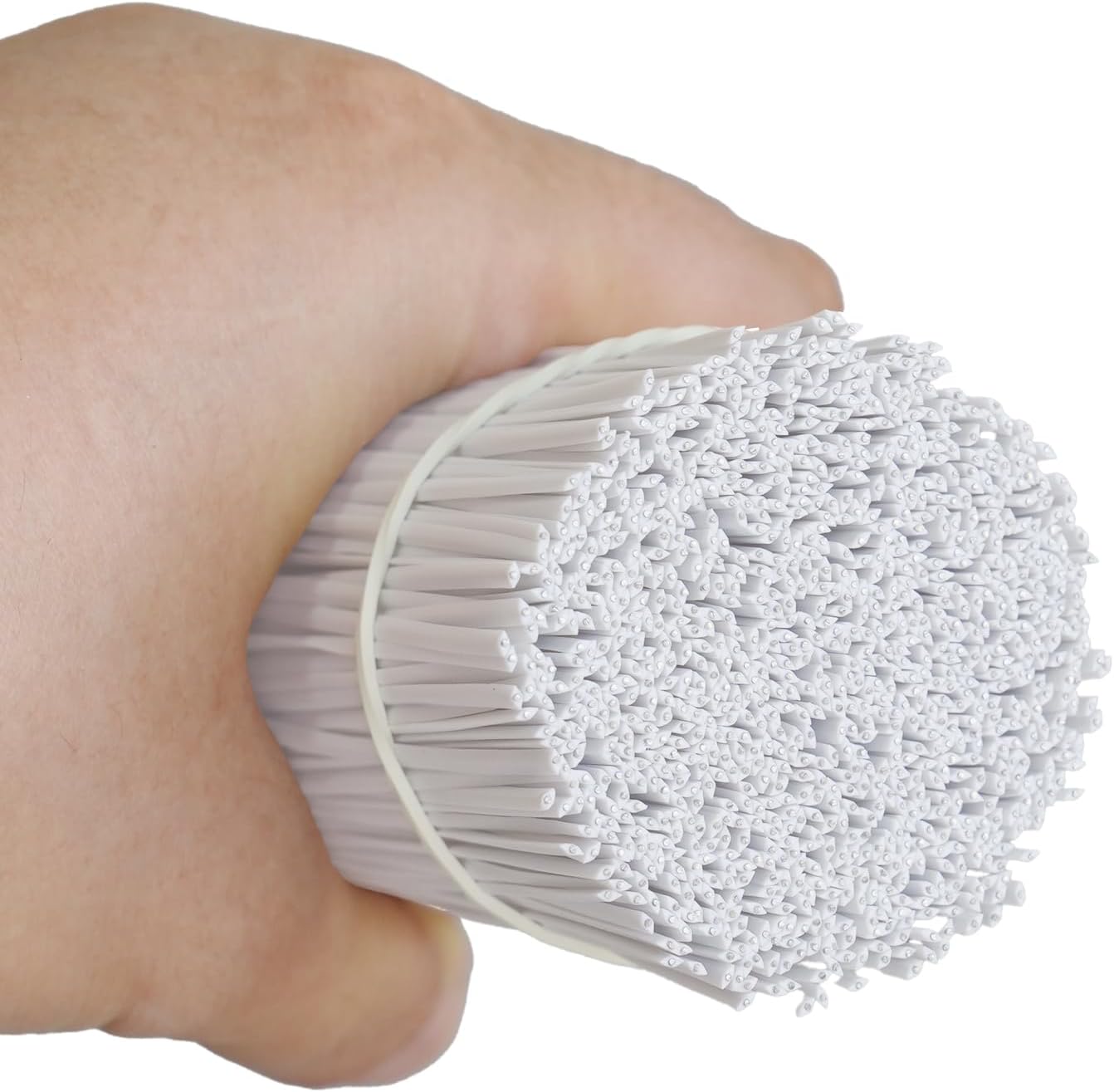 1000 pcs 6 inch White Cable Twist Ties Plastic Twist Ties with Rugged Metal Innercores Reusable Fastening Cable Cord Wire Ties