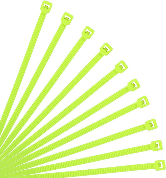 XINGO 10 Inch Cable Zip Ties (500 Pack), 40 Lbs Tensile Strength-Heavy Duty, Self-Locking Nylon Plastic Nylon Wire Ties for indoor and outdoor (Apple Green)