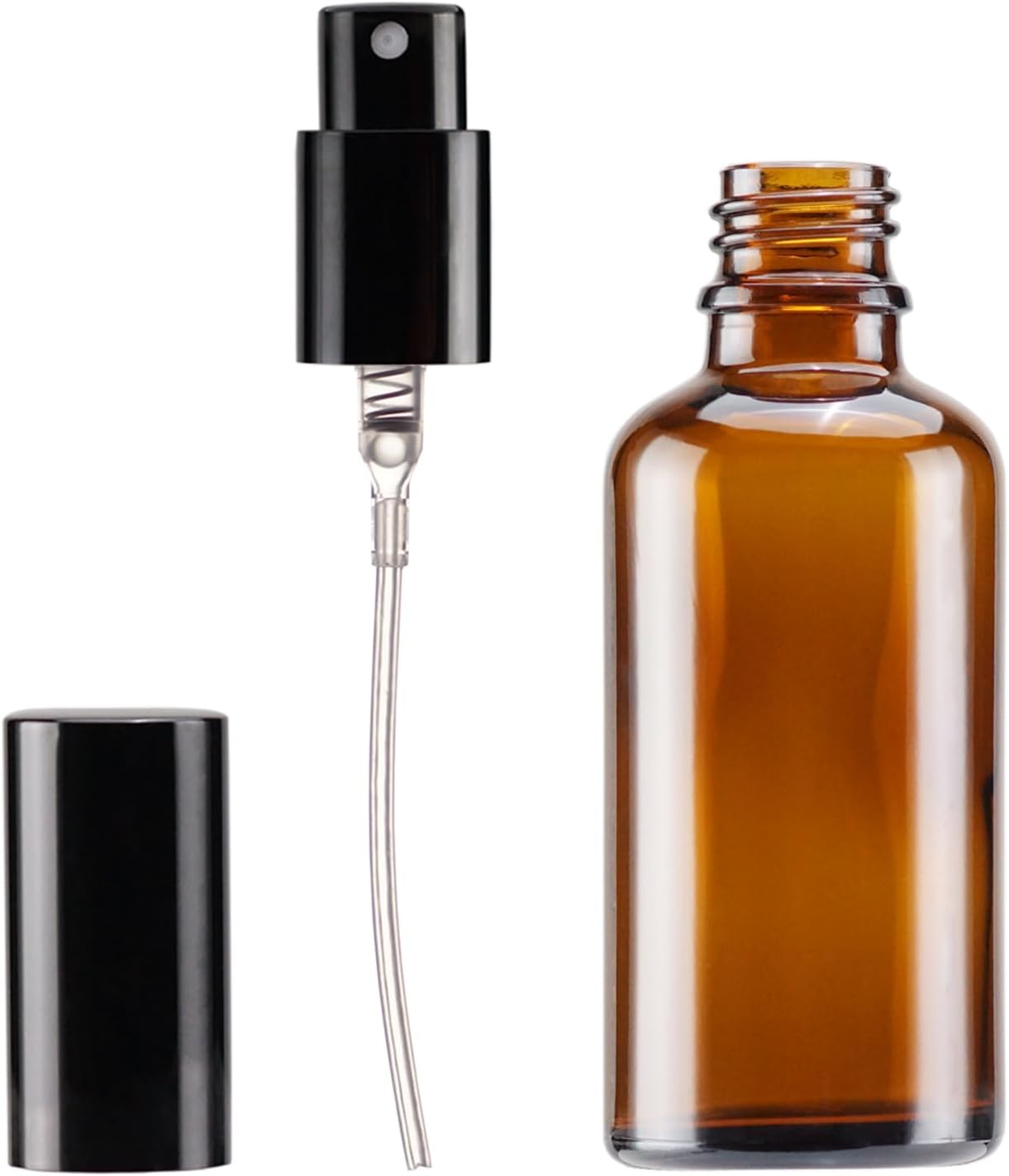 YIZHAO Amber Glass Spray Bottles 2oz, with Small Fine Mist Spray, Metal Cap, Refillable for Essential Oil,Travel,Cleaning,Perfume,Aromatherapy,Makeup – 12 Pcs