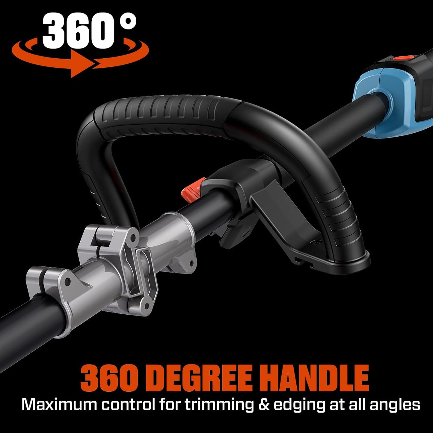 SENIX String Trimmer Cordless, X6 60V Max* 16-Inch Weed Wacker & Edger, Brushless, Variable Speed, Aluminum Shaft, Bump Feed, 3.0 Ah Lithium-ion Battery and Charger Included (GTX6-M)